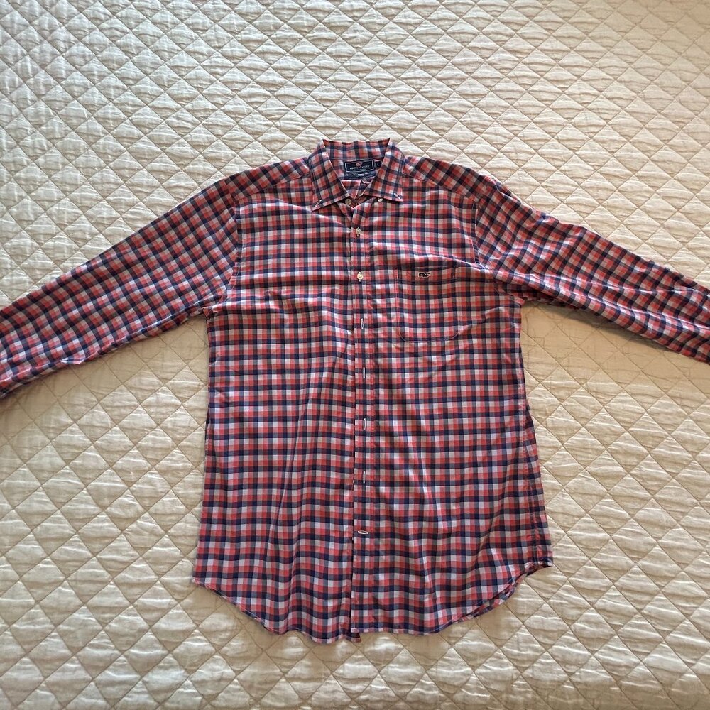 Men's Vineyard Vines Slim Fit Tucker Shirt Long Sleeve Size L
